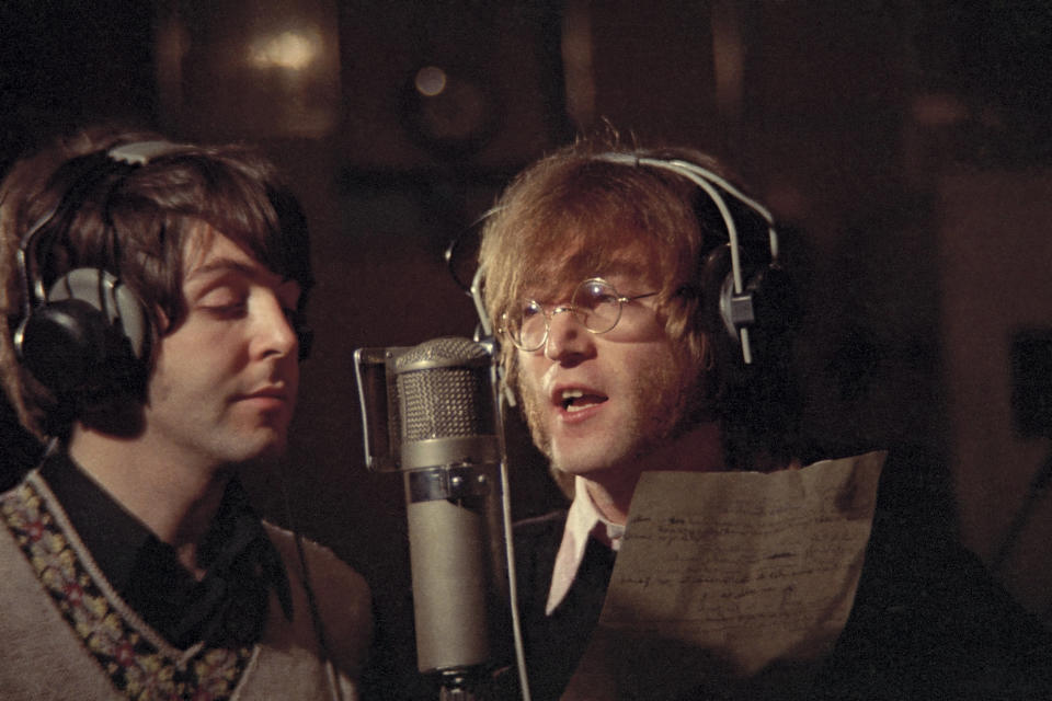 Recording "Hey Bulldog," Studio 3, Abbey Road Studios, Feb. 11, 1968