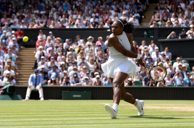 Serena Williams in action on Middle Sunday in 2016