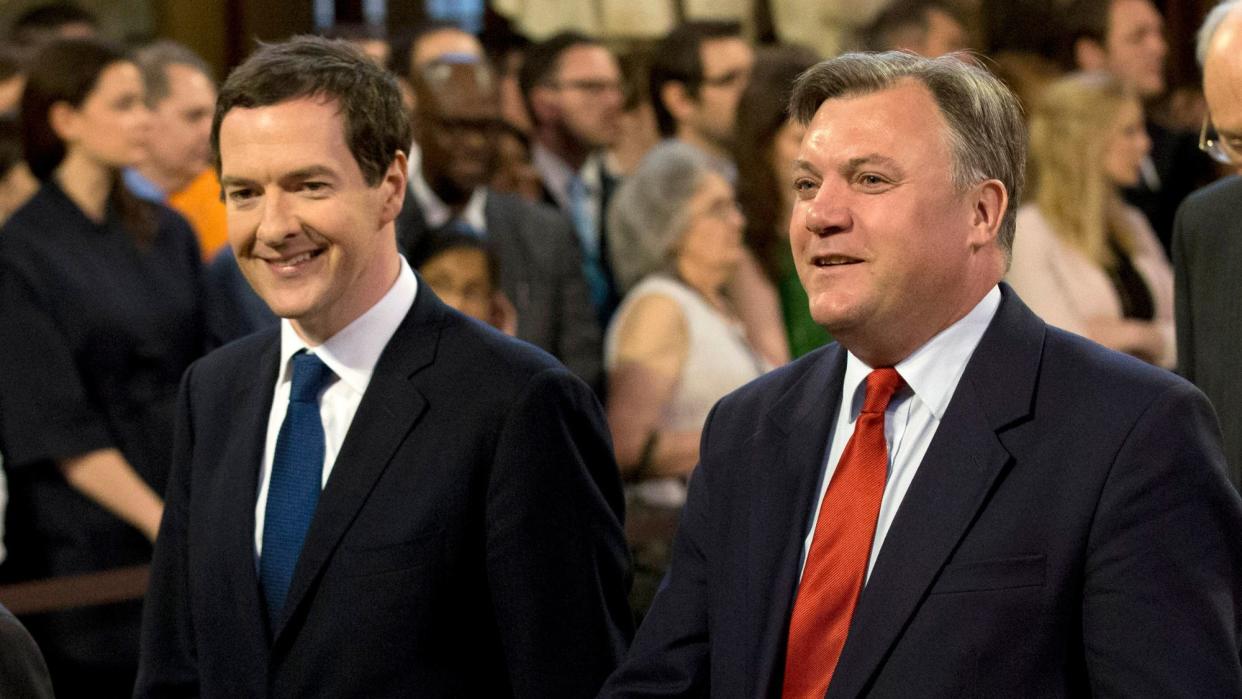  George Osborne and Ed Balls co-host the 'Political Currency' podcast  . 