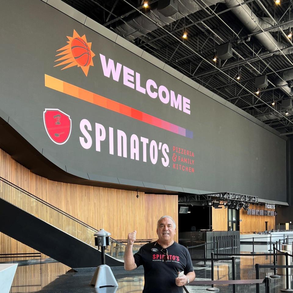 Ken Spinato, founder and patriarch of Spinato's Pizzeria &amp; Family Kitchen, stands inside Footprint Center.