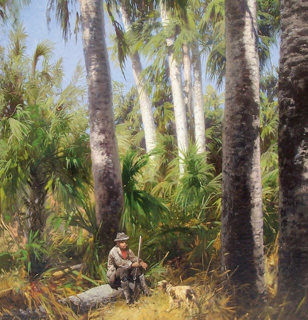 "Huntsman Resting In The Palmetto Glade" by Hermann Herzog.