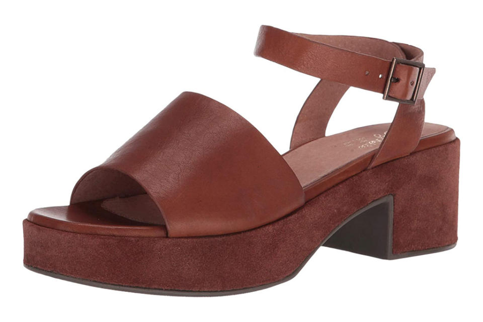 seychelles, sandals, brown, platform