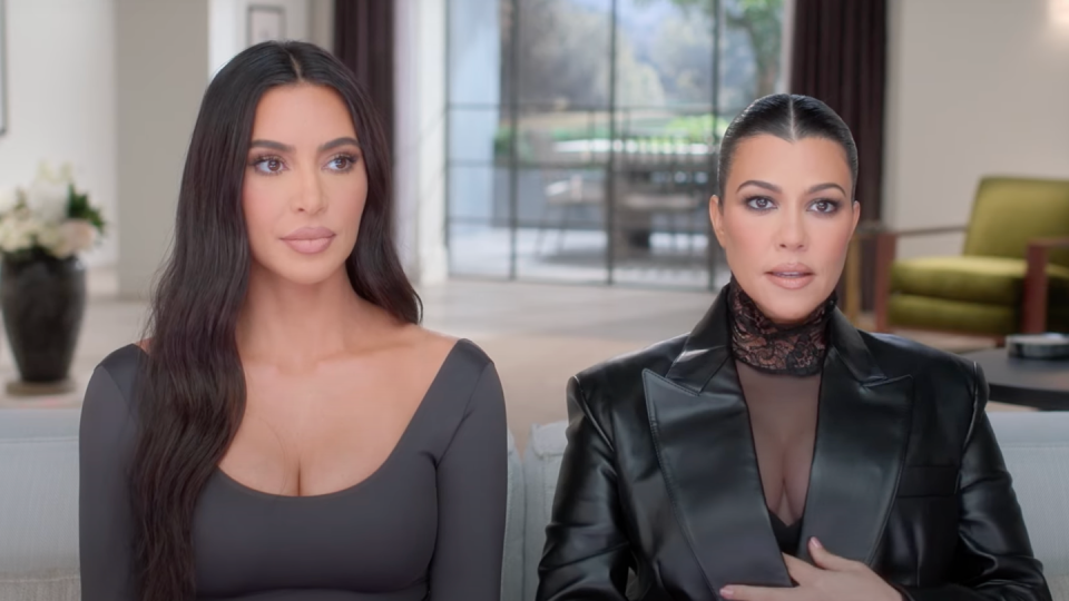 kim and kourtney kardashian in the season 4 trailer for the kardashians