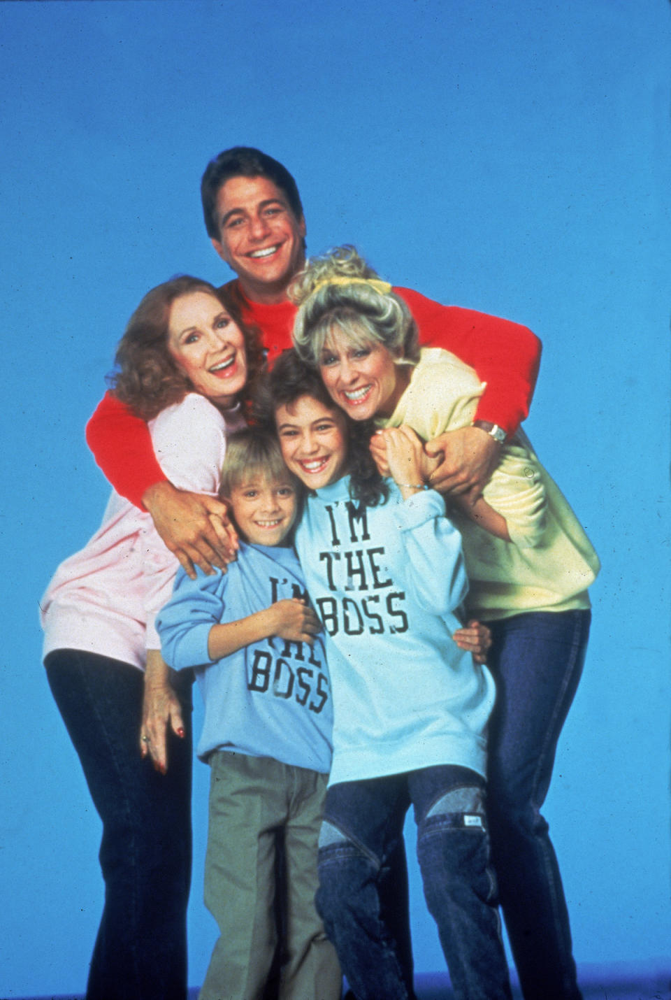 Clockwise from top: Tony Danza, Judith Light, Alyssa Milano, Katherine Helmond, and Danny Pintauro in 'Who's the Boss?' 1985