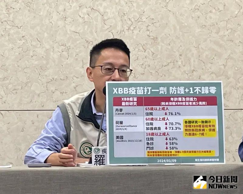 ▲衛福部疾管署羅一鈞指出，類流感門急診就診人次上週以12.4萬人次創10年同期新高。（圖／記者林志怡攝，2024.01.09）