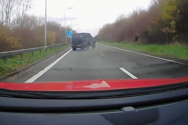 Dramatic footage shows the moment Premier League ace Joe Willock crashed his car