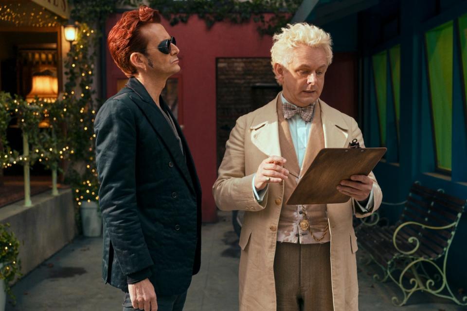 David Tennant and Michael Sheen in Good Omens (Mark Mainz/Prime Video)