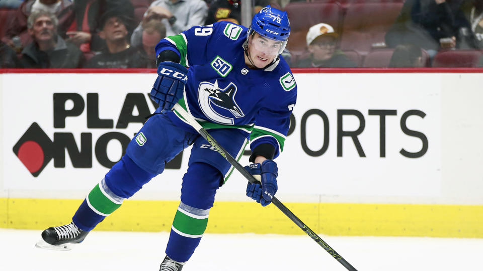 Vancouver Canucks forward Micheal Ferland will not return for the remainder of the series against the Minnesota Wild. (Jeff Vinnick/NHLI via Getty Images)