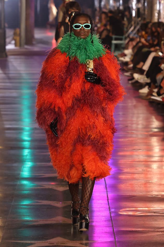 Jodie Turner-Smith walks the runway at the 2021 Gucci Love Parade. (Photo: Taylor Hill via Getty Images)