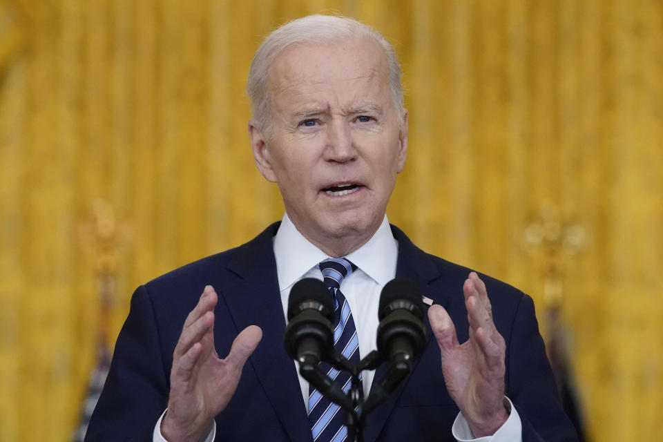 President Biden speaking at the White House.