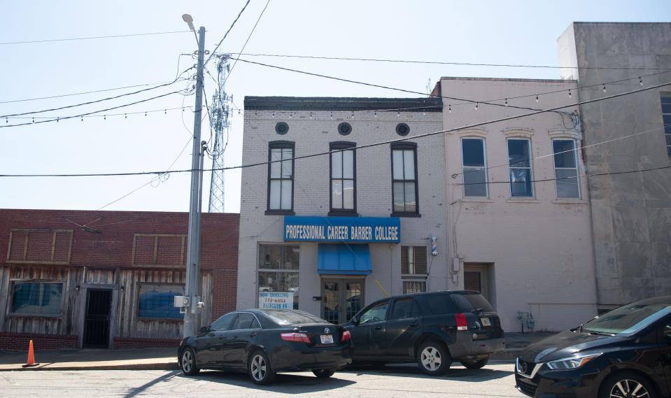 Jefferson Street, historically a center for the Black community in Brownsville, sits empty Tuesday, Sept. 13, 2022, in Brownsville. A year ago, Ford Motor Co. announced plans to open a $5.6 billion electric truck and battery project, named BlueOval City, in Stanton, about 13 miles from Brownsville.