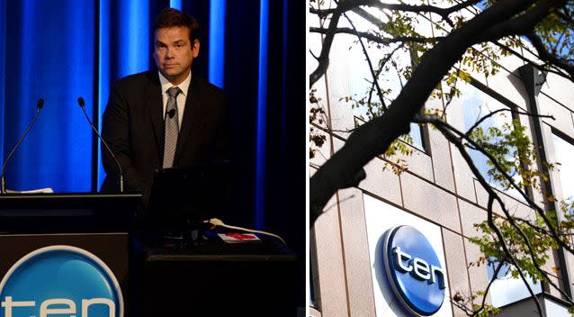 Lachlan Murdoch speaks at a Network Ten AGM in 2013. Source: AAP