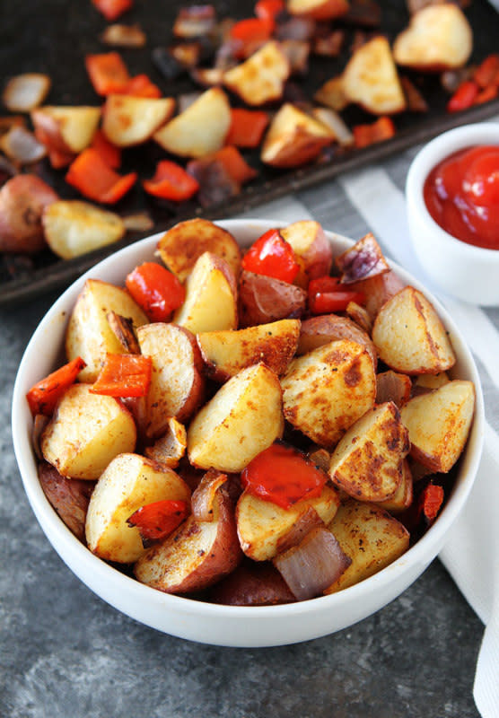 <p>Two Peas and Their Pod</p><p>You only need one pan to make these easy, crispy potatoes.</p><p><strong>Get the recipe: </strong><a href="https://www.twopeasandtheirpod.com/roasted-breakfast-potatoes/" rel="nofollow noopener" target="_blank" data-ylk="slk:Roasted Breakfast Potatoes;elm:context_link;itc:0;sec:content-canvas" class="link "><strong>Roasted Breakfast Potatoes</strong></a></p>