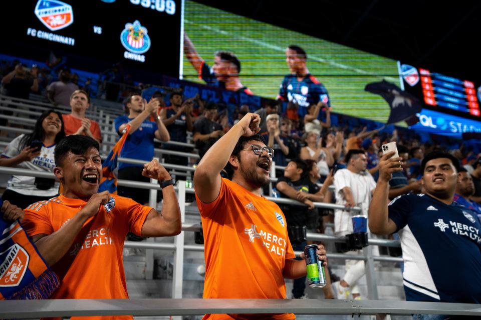 FC Cincinnati supporters, pictured here during a September friendly in a match against Club Deportivo Guadalajara at TQL Stadium, will be able to enjoy new enhancements to the in-stadium experience at TQL Stadium in 2023.