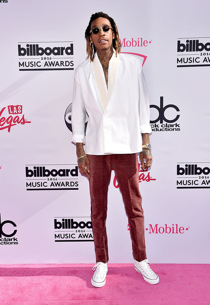 Wiz Khalifa arrives at the Billboard Music Awards in Las Vegas