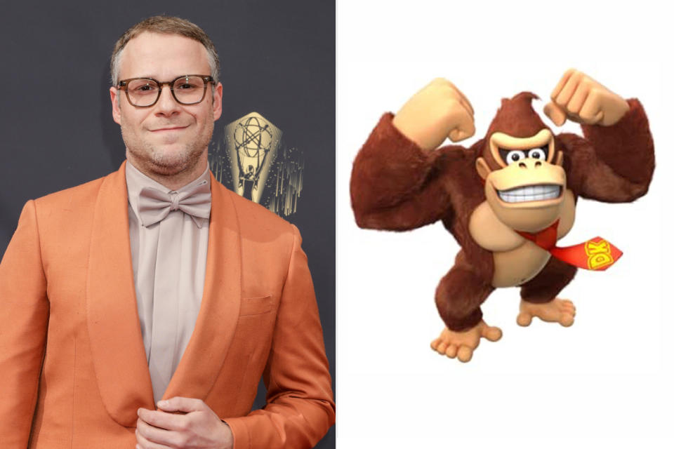 <p><a href="https://ew.com/tag/seth-rogen/" rel="nofollow noopener" target="_blank" data-ylk="slk:Seth Rogen;elm:context_link;itc:0;sec:content-canvas" class="link ">Seth Rogen</a> voices Donkey Kong in <em>The Super Mario Bros.</em></p>