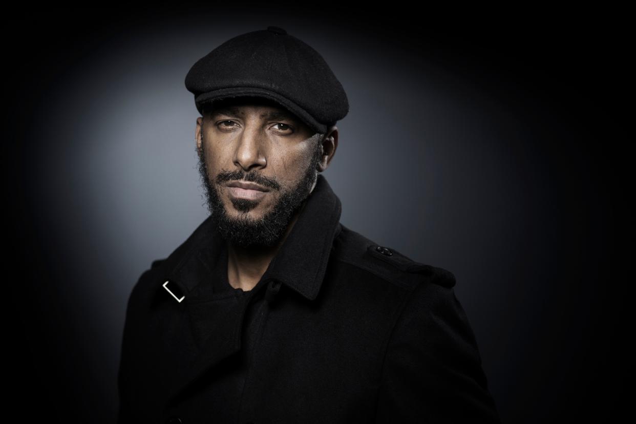 French rapper and part of the hip hop collective Secteur A, Stomy Bugsy, poses during a photo session in Paris on January 30, 2018. (Photo by JOEL SAGET / AFP)        (Photo credit should read JOEL SAGET/AFP via Getty Images)