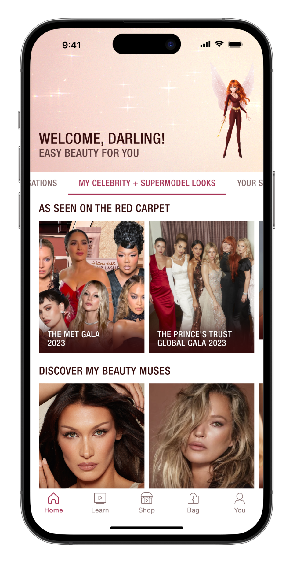 Behind-the-scenes content on the Charlotte Tilbury app. 