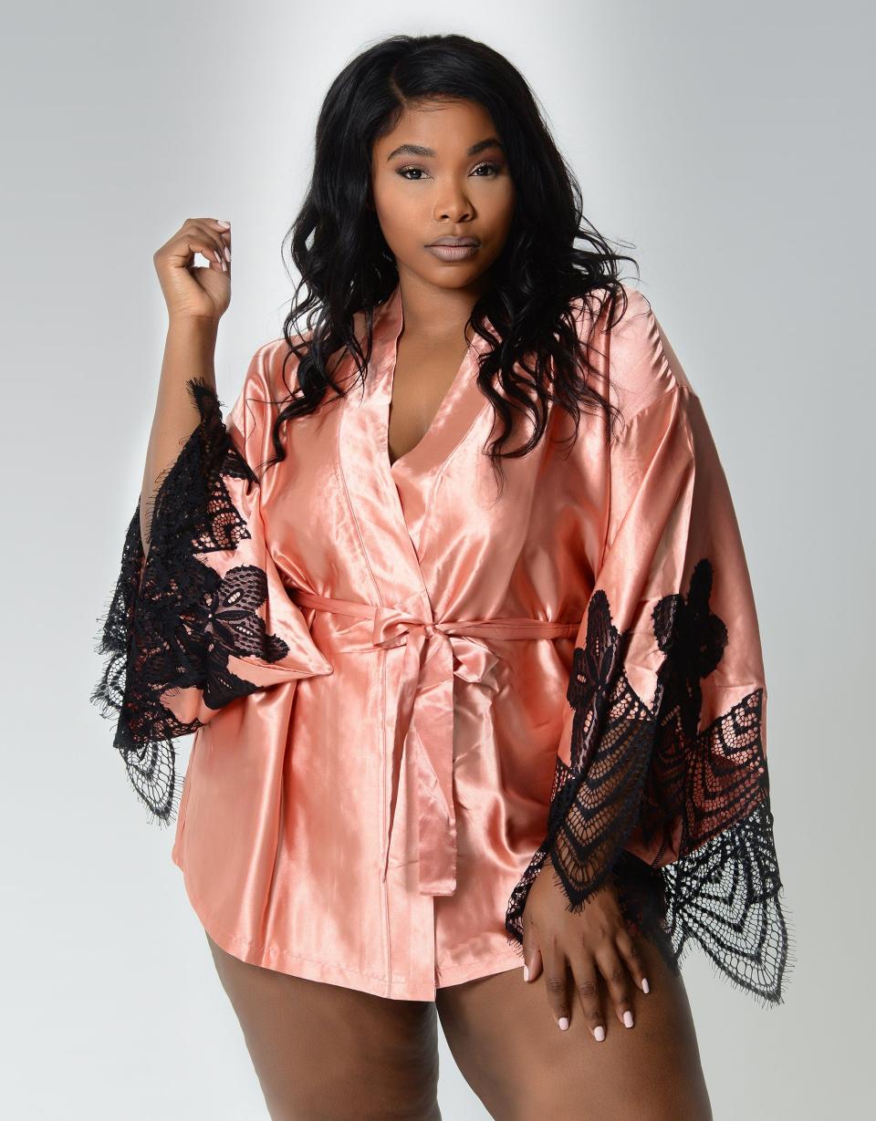 5) Natasha Robe Coppery Pink