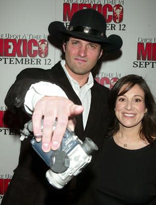 Robert Rodriguez and Elizabeth Avellan at the New York premiere of Columbia's Once Upon a Time in Mexico