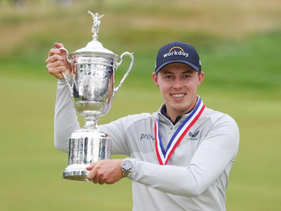 Matt Fitzpatrick poses with the US Open trophy (Getty Images)