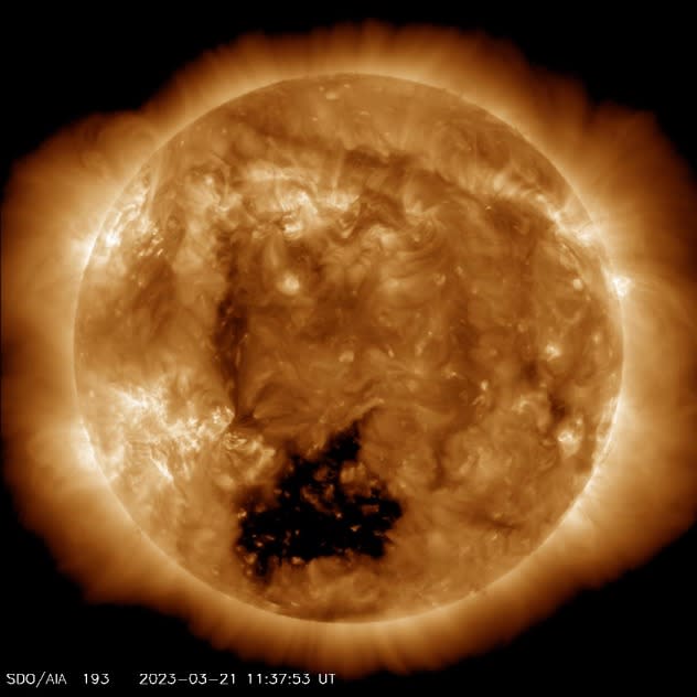 The sun on March 21, 2023.