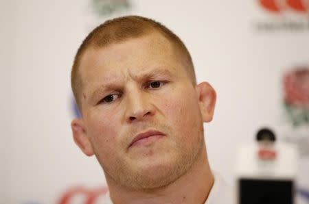 Rugby Union - England - Eddie Jones Press Conference - Pennyhill Park - 25/1/16 New England captain Dylan Hartley during the press conference Action Images via Reuters / Andrew Boyers Livepic