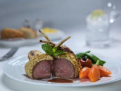 <p><b>Emirates</b><br>In addition to the delectable rack of lamb, passengers traveling in Emirates' First Class cabin can sip on Dom Perignon, sample olive oil sourced from Umbria, and dine on exclusively-made china from Royal Doulton and Robert Welch.</p>