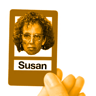 Guess Who gamecard but it's Susan.