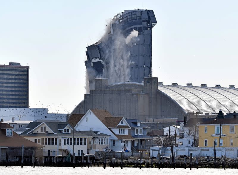 Demolition of Trump Plaza Casino in Atlantic City