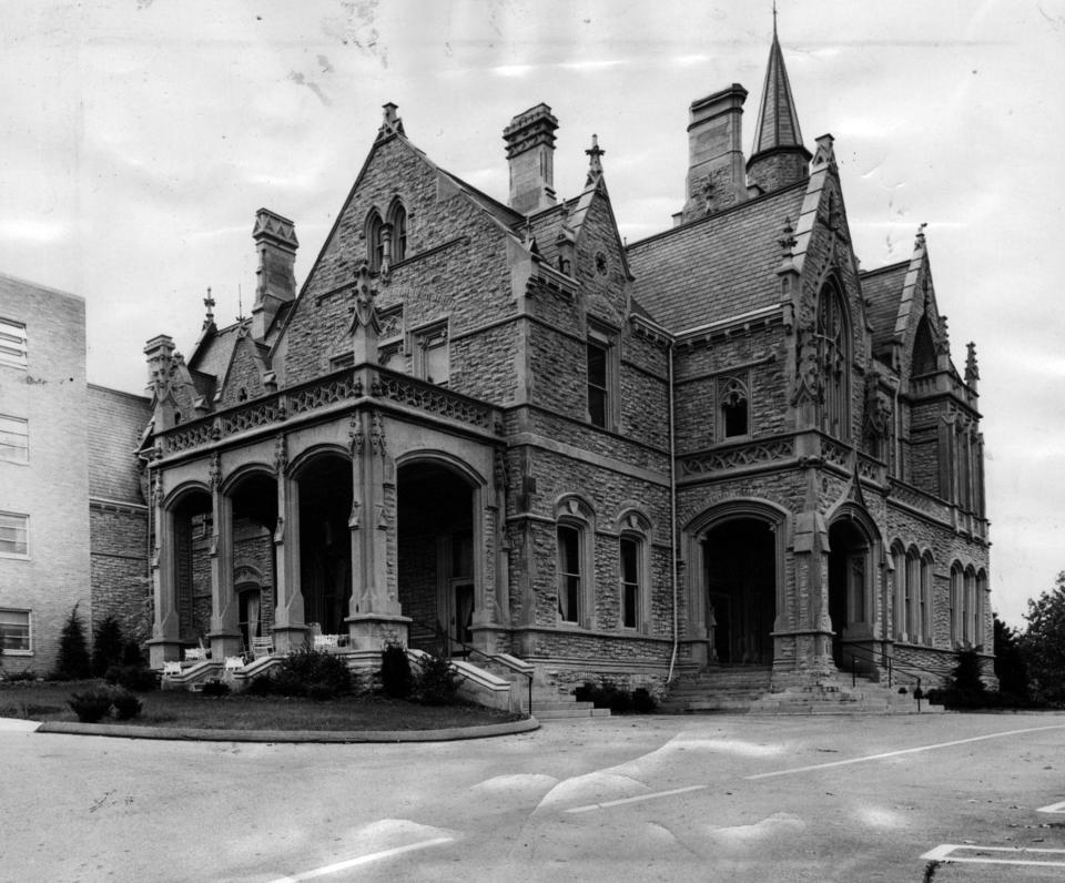 Scarlet Oaks, designed by James Keys Wilson as a residence for Cincinnati iron king George K. Schoenberger, represents the Gothic Revival school in American architecture.
