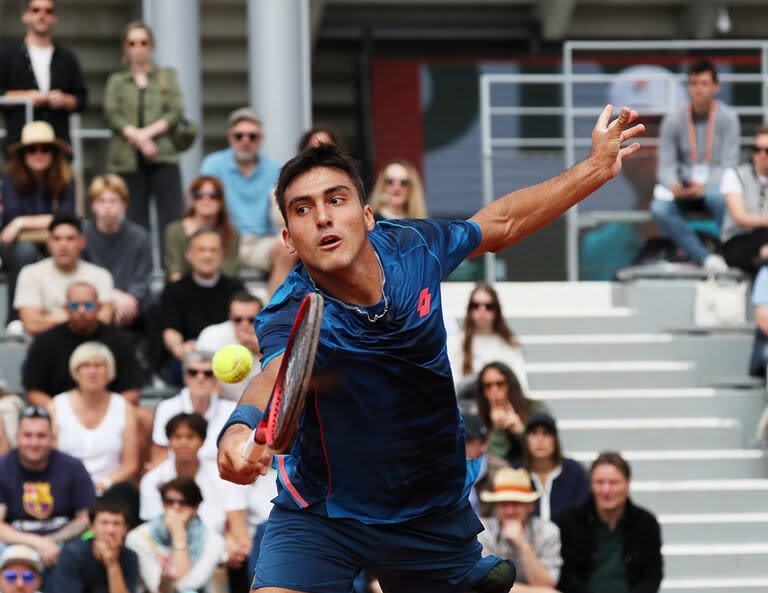 Román Burruchaga, durante la clasificación para el cuadro principal de Roland Garros 2024