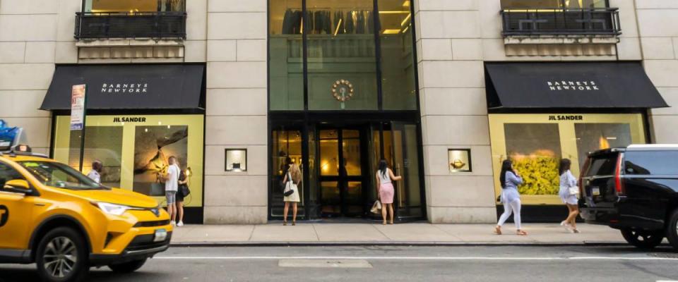 New York NY/USA-July 16, 2019 The Barneys New York store on Madison Avenue in New York