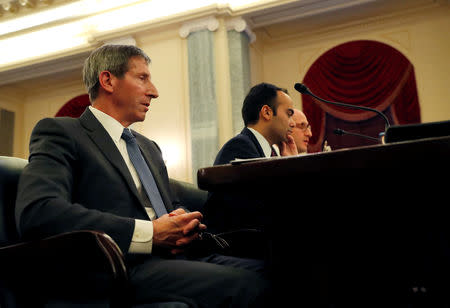 Federal Trade Chairman Joseph Simons testifies on the "Oversight of the Federal Trade Commission" before the U.S. Senate Consumer Protection, Product Safety, Insurance and Data Security Subcommittee in the Russell Senate Office Building in Washington, U.S., November 27, 2018. REUTERS/ Leah Millis