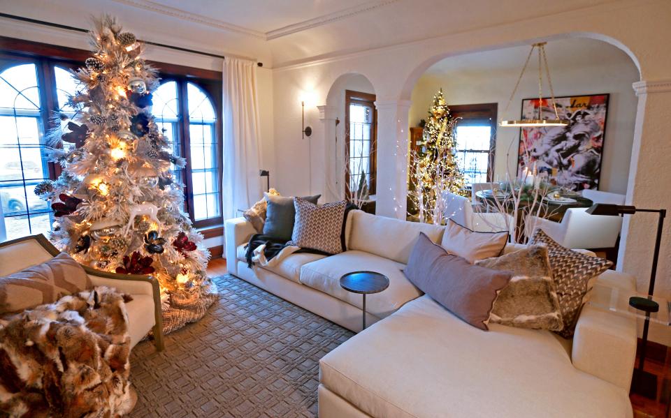 A Christmas tree and holiday decor brighten the Milwaukee home of Jeff Ketterhagen, as seen Nov 28.