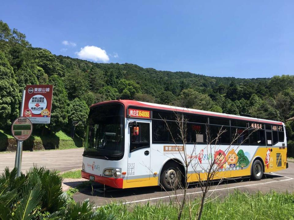 東眼山線直接開到遊樂區內。   圖：桃園市觀旅局／提供