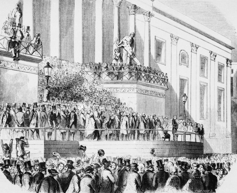 The inauguration of James Buchanan in 1857.