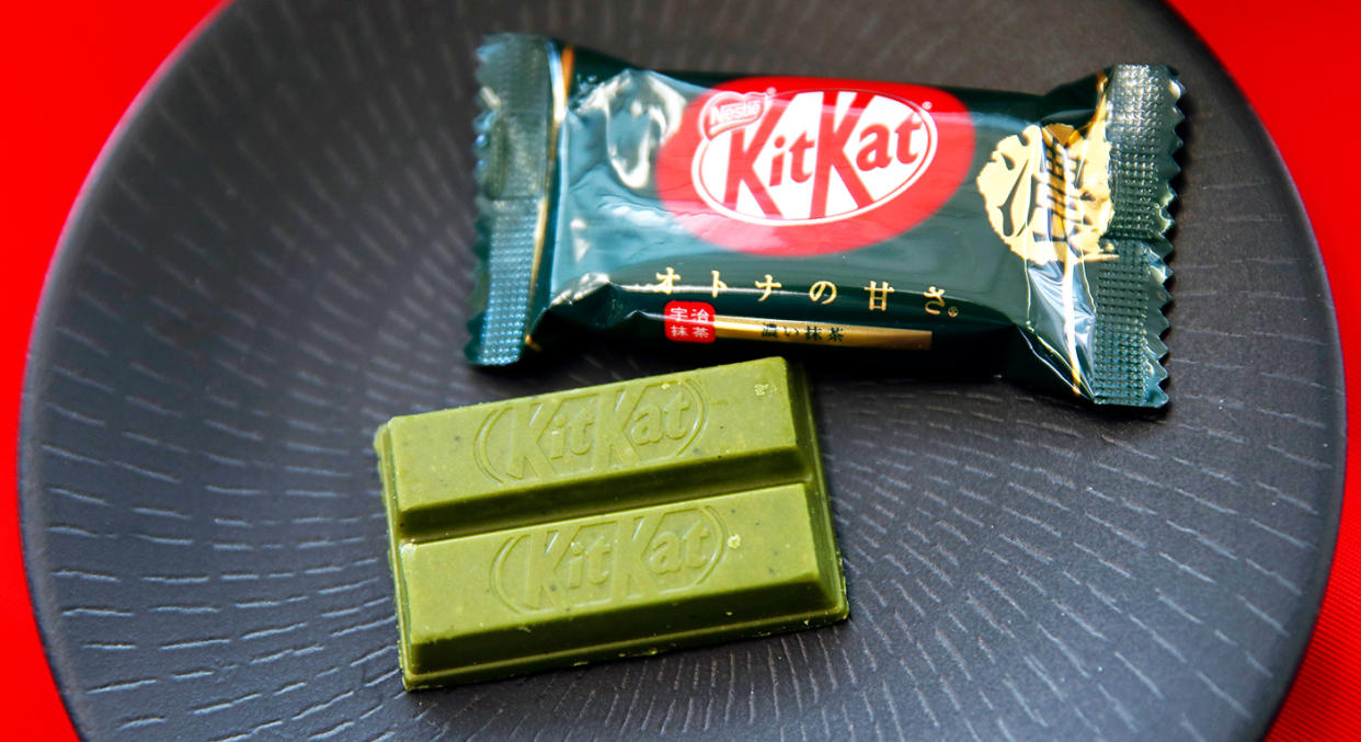 The green tea KitKat is coming to the UK. [Photo: Getty]