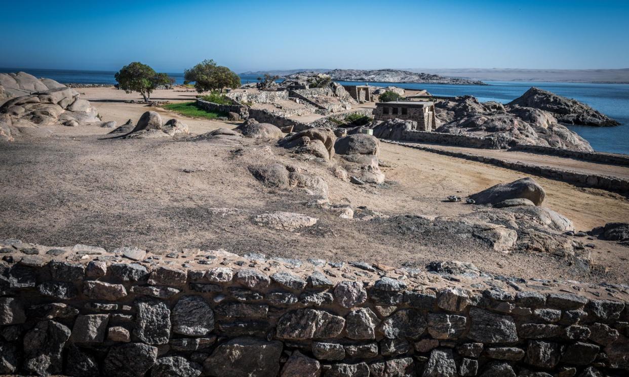 <span>The campsite at Shark Island, where thousands of Herero and Nama people were killed.</span><span>Photograph: Guy Oliver/Alamy</span>