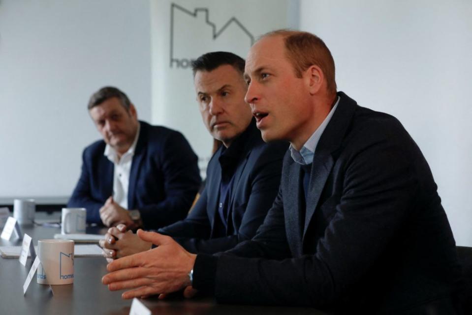 Prince William was seen visiting housing initiatives in Sheffield to promote his homelessness project. REUTERS