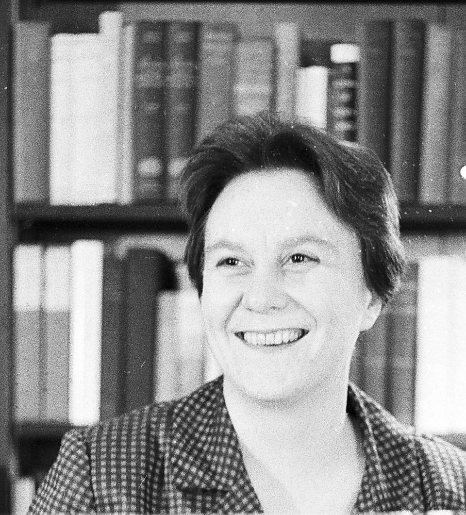 Harper Lee (1926 – 2016) author of Pulitzer Prize-winning novel To Kill a Mockingbird photographed in her New York apartment, July 1960