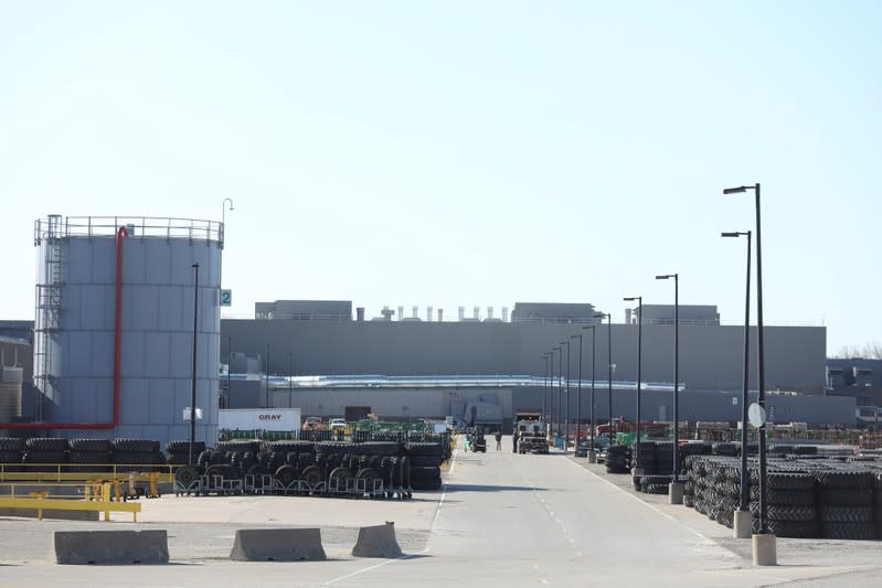 John Deere's Harvester Works facility is seen in East Moline