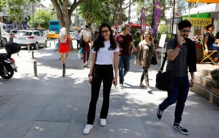 Derin Kaleli poses for a picture during an interview with Reuters in Istanbul, June 2, 2018. REUTERS/Umit Bektas