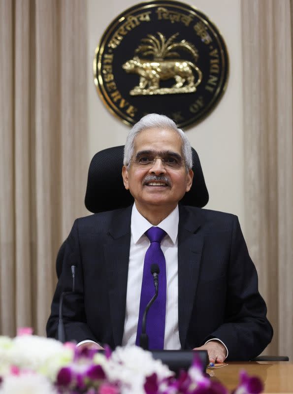 Reserve Bank of India Governor Shaktikanta Das attends a news conference in Mumbai