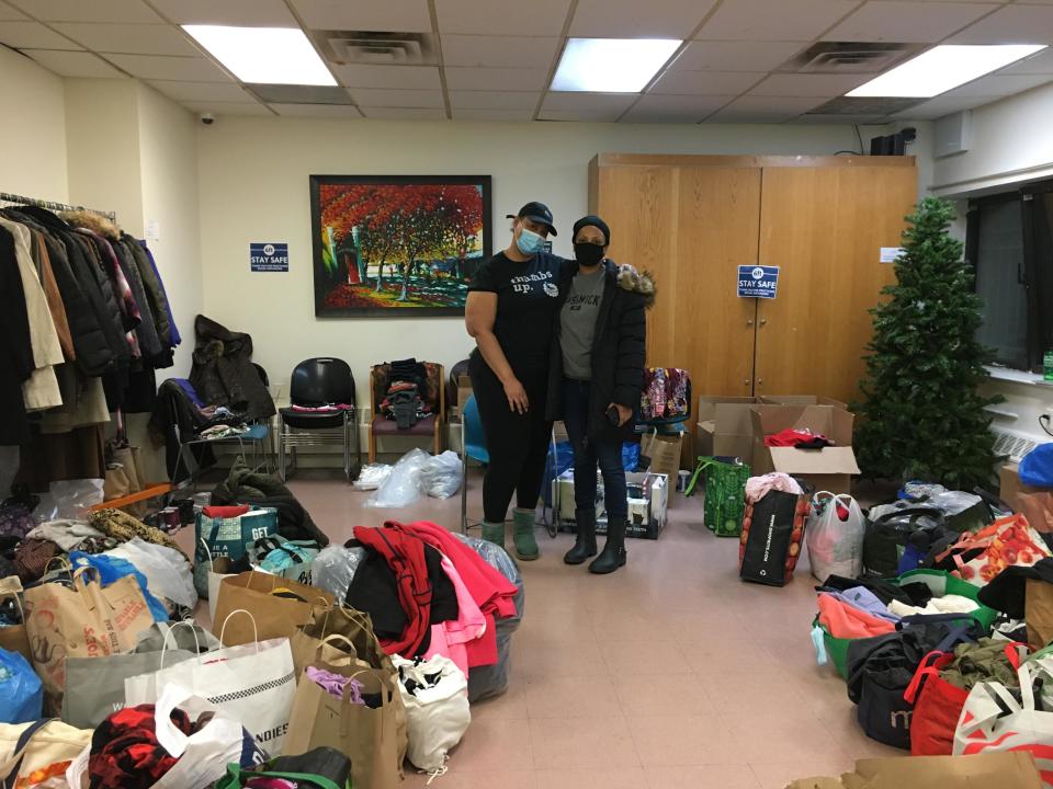 After a fire broke out Saturday morning, more than a dozen shelter residents at the Women's Prison Association's Hopper Home were forced to evacuate. The community quickly donated dozens of bags of clothing to help.  / Credit: Women's Prison Association