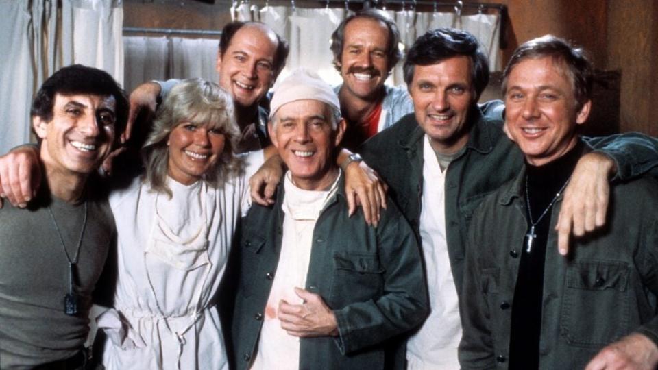 Jamie Farr, Loretta Swit, David Ogden Stiers, Harry Morgan, Mike Farrell, Alan Alda, and William Christopher in publicity portrait for the film 'M*A*S*H (Photo: Getty Collection)