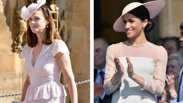 Meghan Markle ya luce ropa premamá en un look clásico pero divino