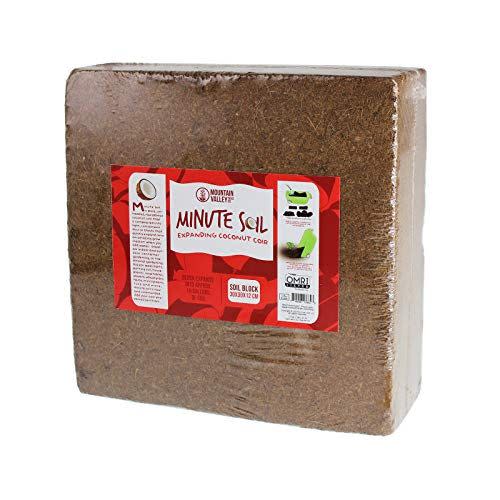 Minute Soil Compressed Coco Coir Fiber Grow Medium