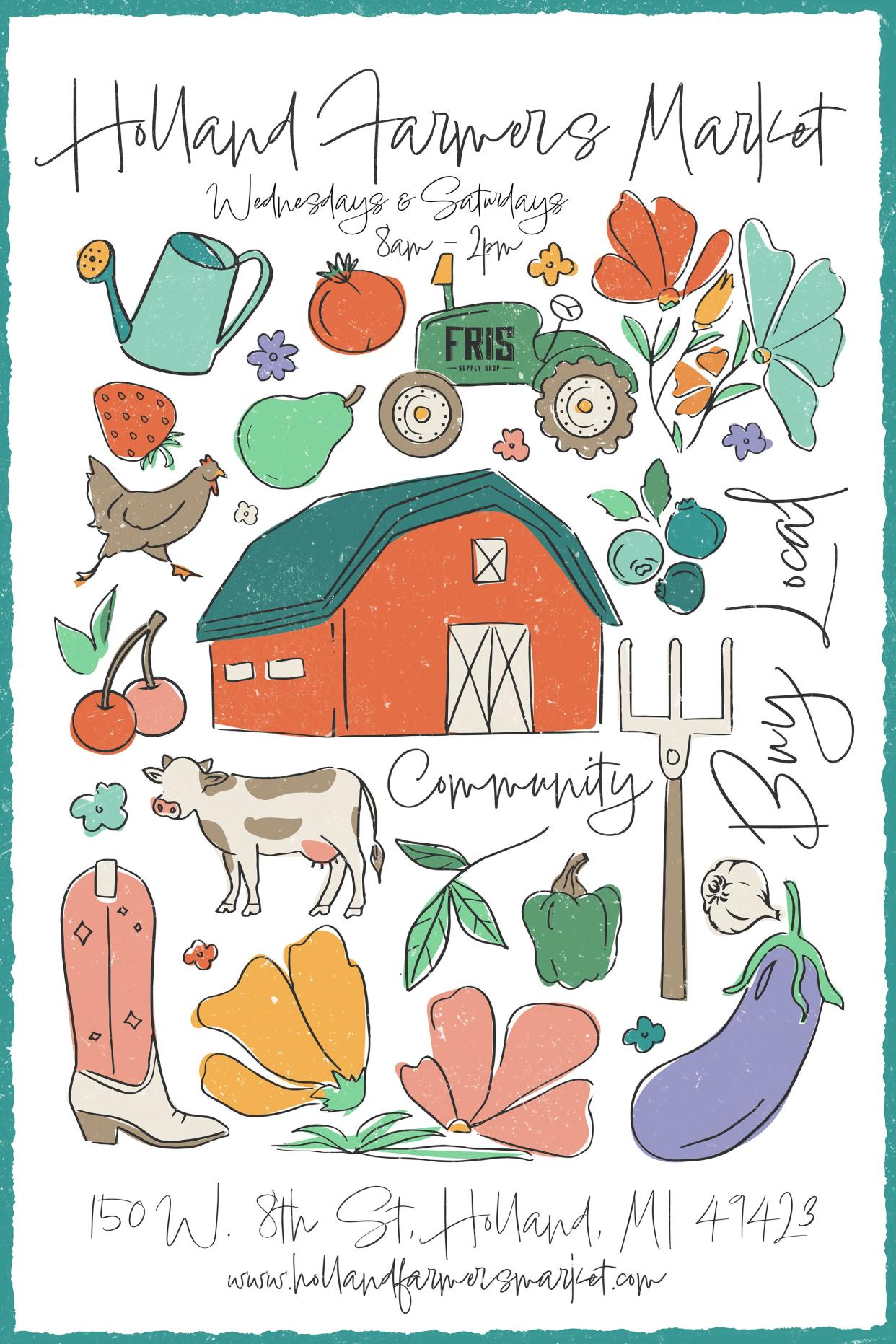 The winner of Holland Farmers Market's first-ever poster contest.