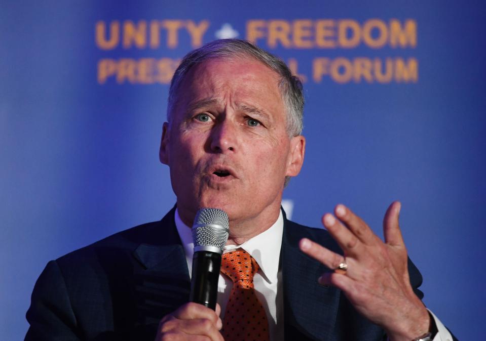 Jay Inslee, gobernador del estado de Washington y precandidato presidencial demócrata, es el mejor calificado por Greenpeace en materia medioambiental entre quienes aspiran a llegar a la Casa Blanca en las elecciones de 2020. (AFP/Getty Images)